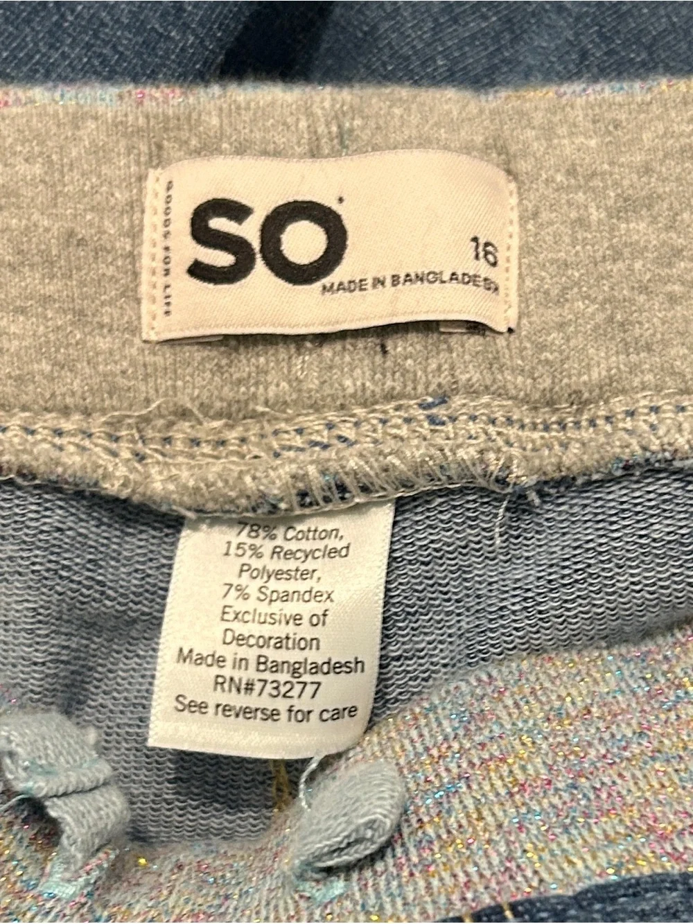 Girls SO Jeggings with Butterfly detail